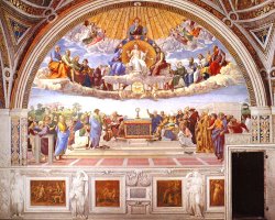 Disputation of The Holy Sacrament (la Disputa) [detail 1a] by Raphael